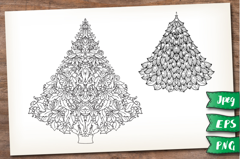 christmas-trees-set
