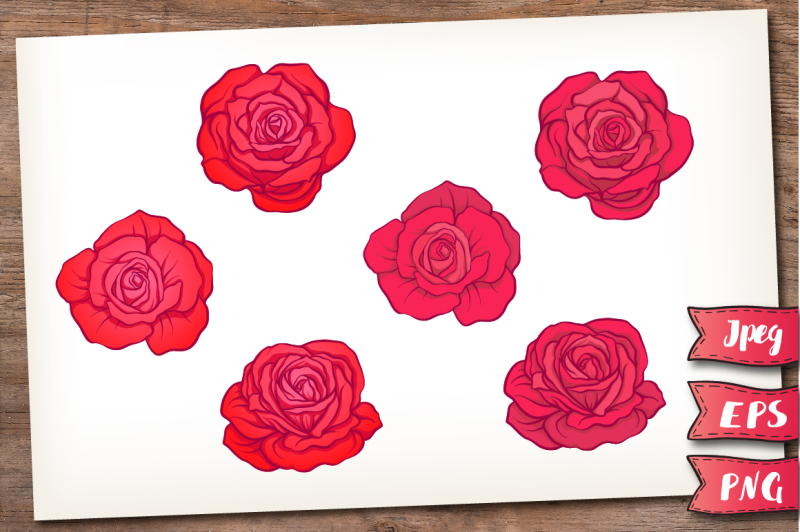 red-roses-set