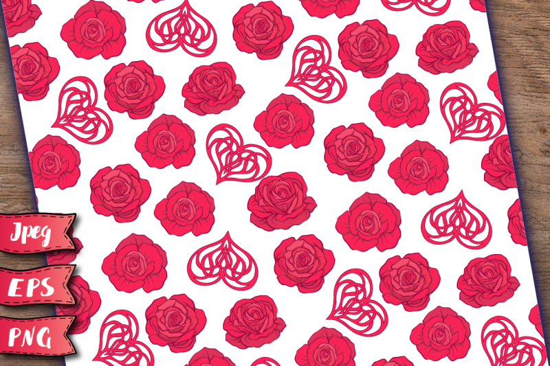 red-roses-seamless-patterns-set