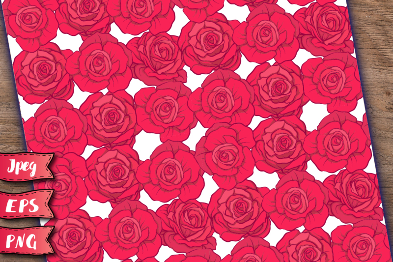 red-roses-seamless-patterns-set
