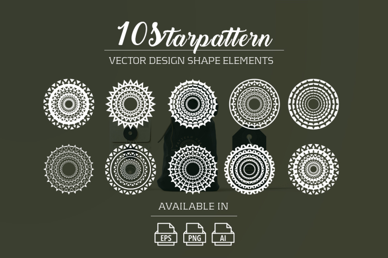 10-starpattern-vector-shape-design-elements