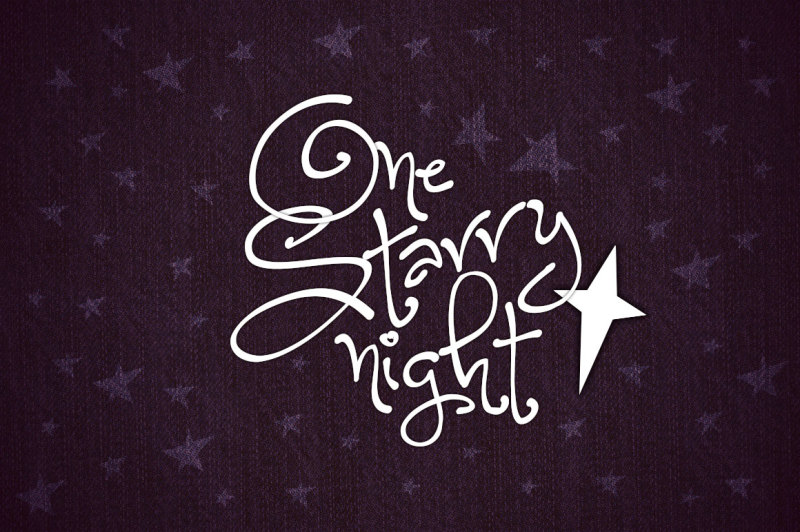 one-starry-night-font