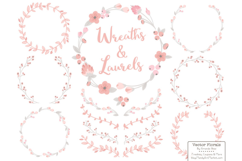 soft-pink-floral-wreath-set