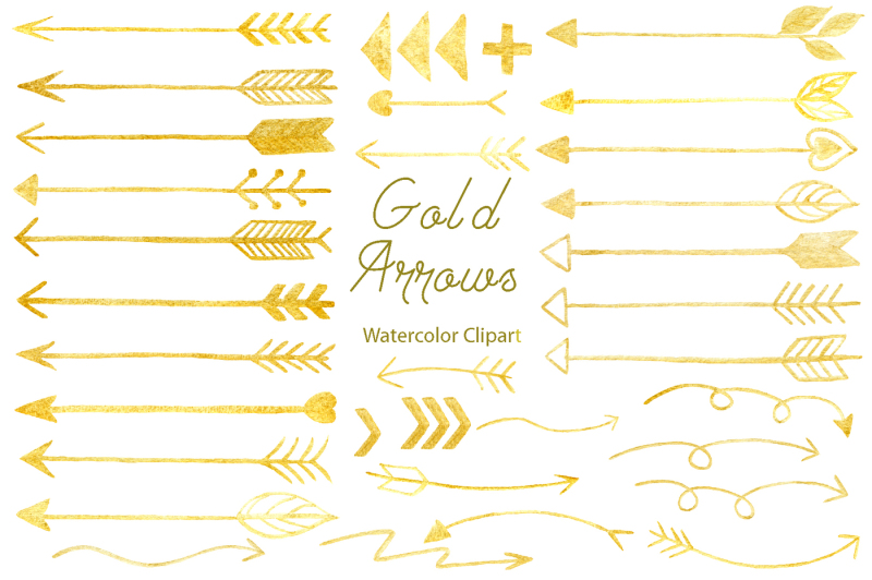 watercolor-gold-arrows
