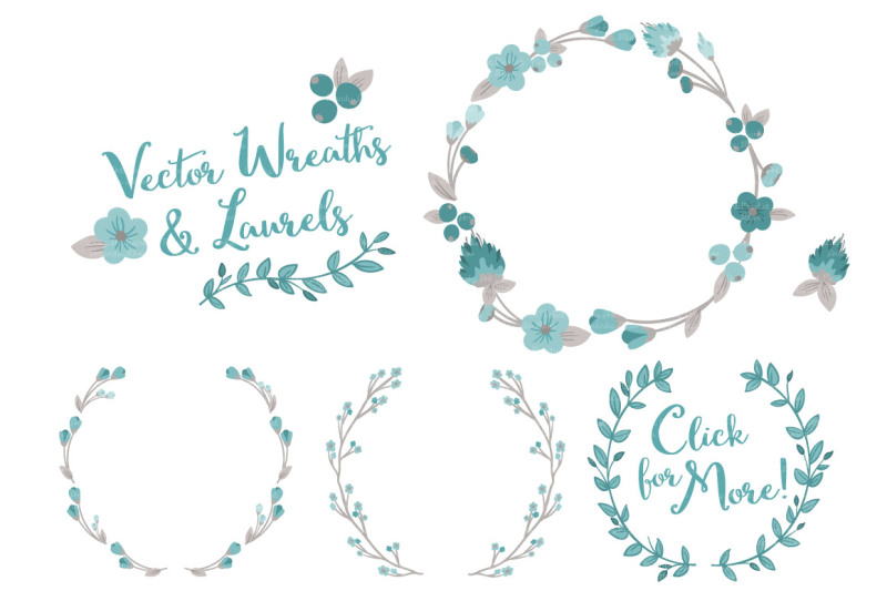 floral-wreath-and-laurels-vectors-in-vintage-blue
