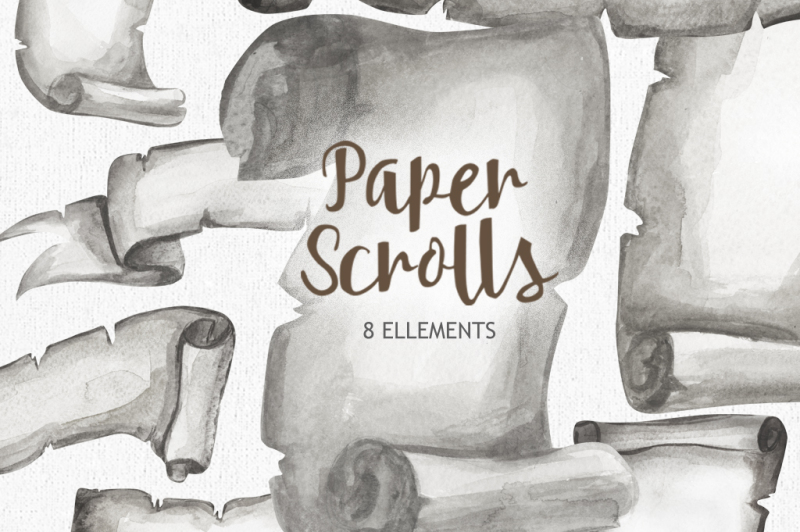 watercolor-paper-scrolls