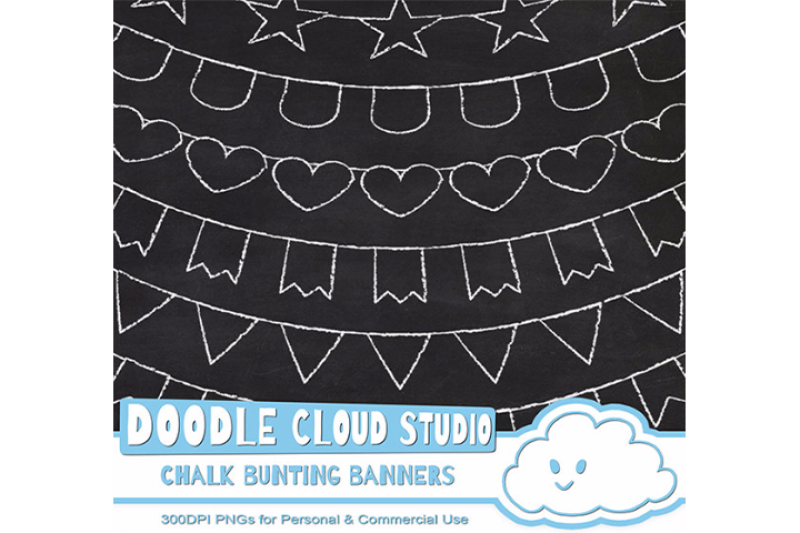 white-chalk-bunting-banners-cliparts-pack-chalkboard-bunting-flags-transparent-background-instant-download-personal-and-commercial-use