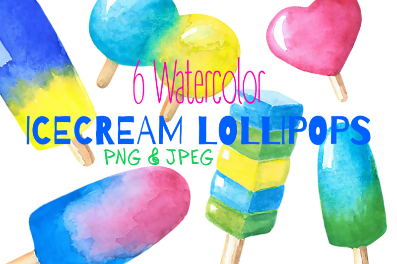 watercolor-ice-cream-lollipops-icecream-clipart-patterns-print