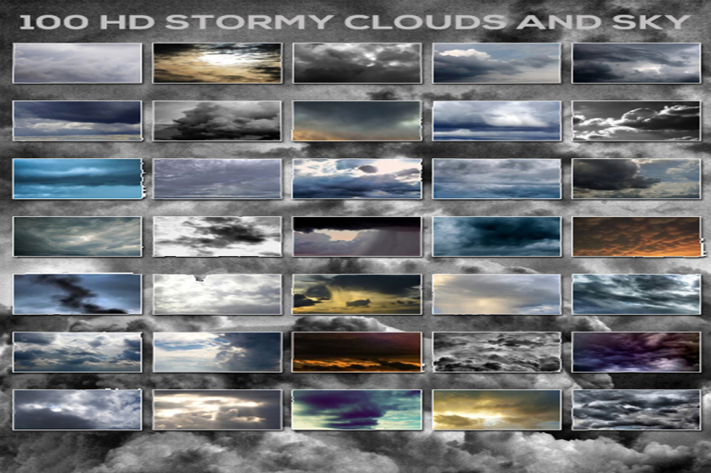 100-storm-sky-overlays