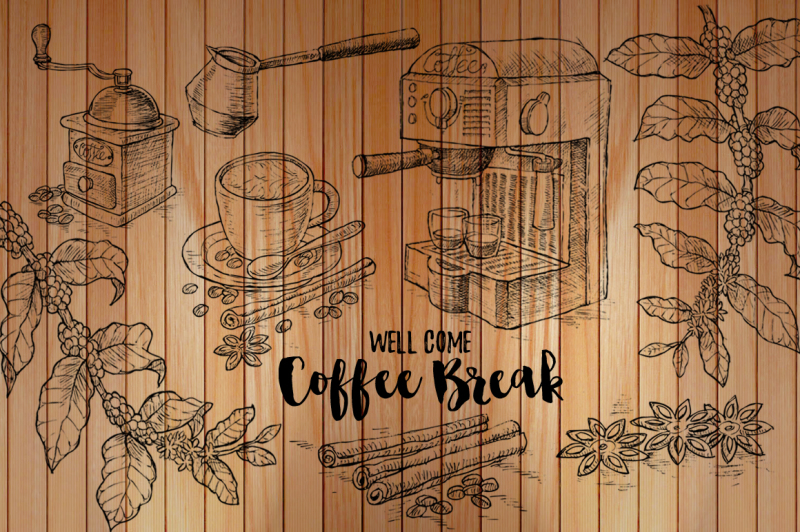 watercolor-break-time-coffee