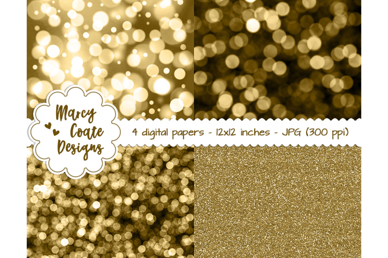 gold-bokeh-and-glitter-papers-background-digital-paper-patterns