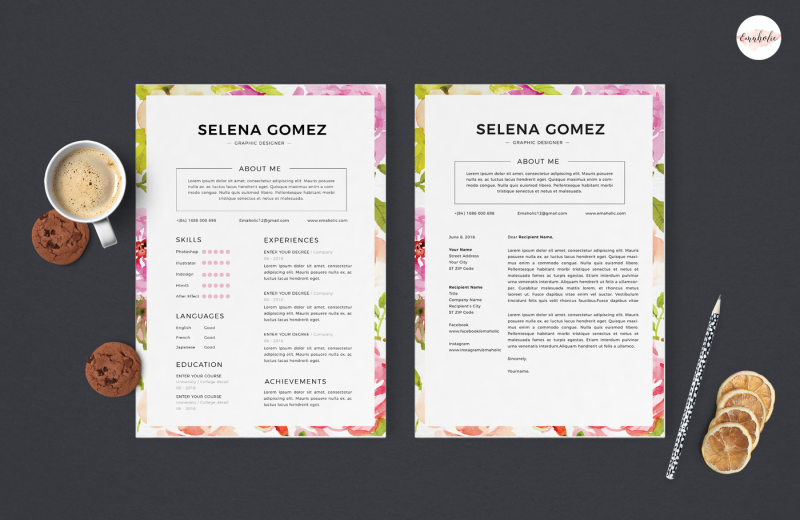elegant-floral-cv-and-cover-letter-template