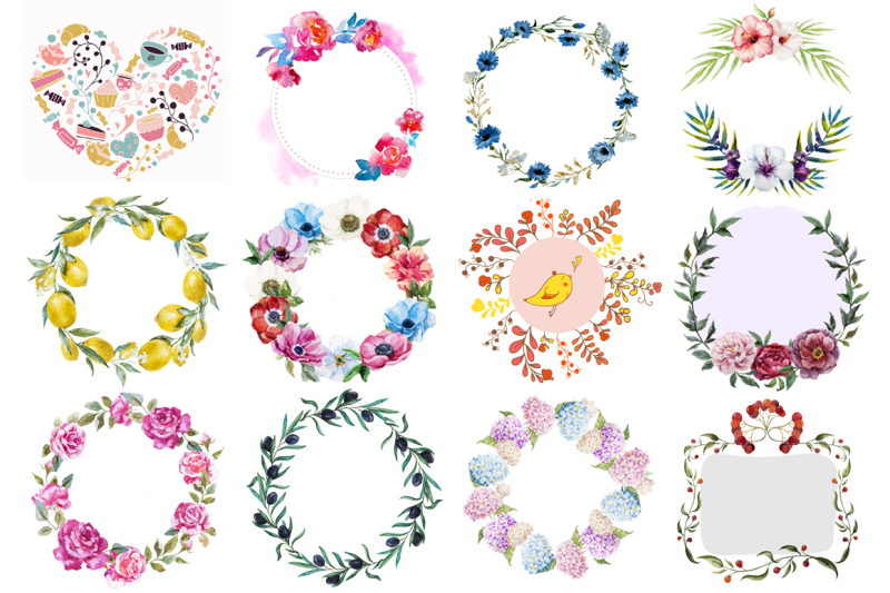 80-watercolor-floral-wreaths-vector