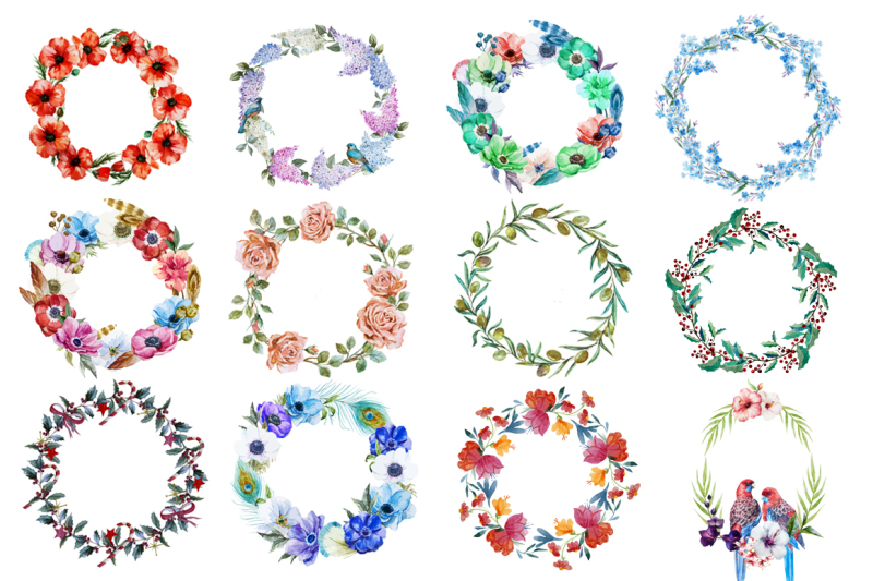 80-watercolor-floral-wreaths-vector