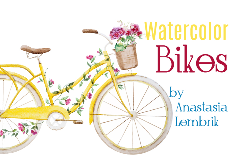 watercolor-bikes-vector