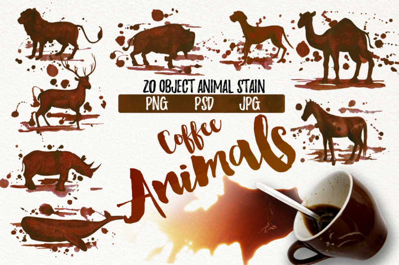 watercolor-coffee-animals-stains