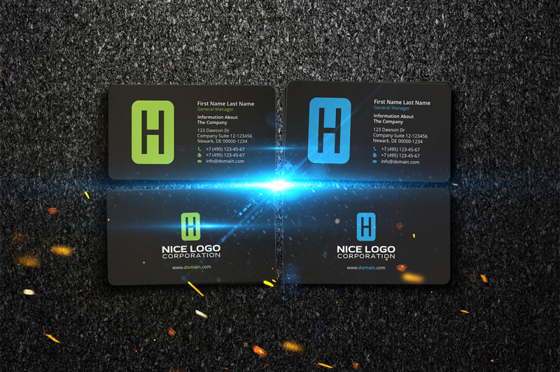 business-card-letter-h