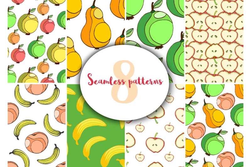 fruits-patterns-sweet-vector