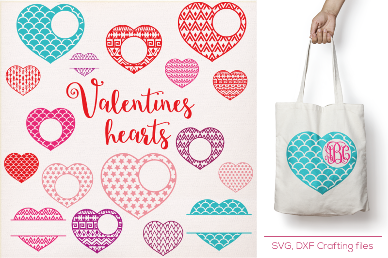 Valentines Hearts Designs Monogram Frames Svg cutting file, SVG, hearts
svg, Cricut Design Space, Silhouette Studio, valentine hearts svg, EPS
Include