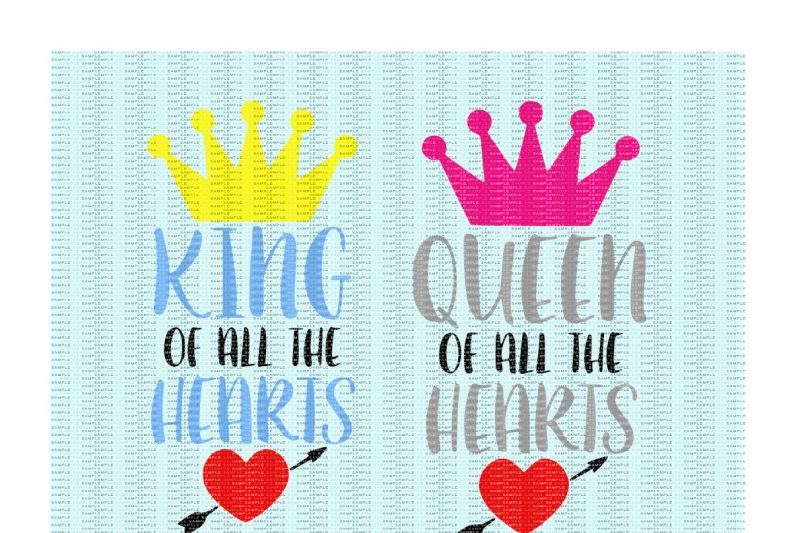 King and Queen of all the Hearts Cutting/ Printing Files Cricut Explore