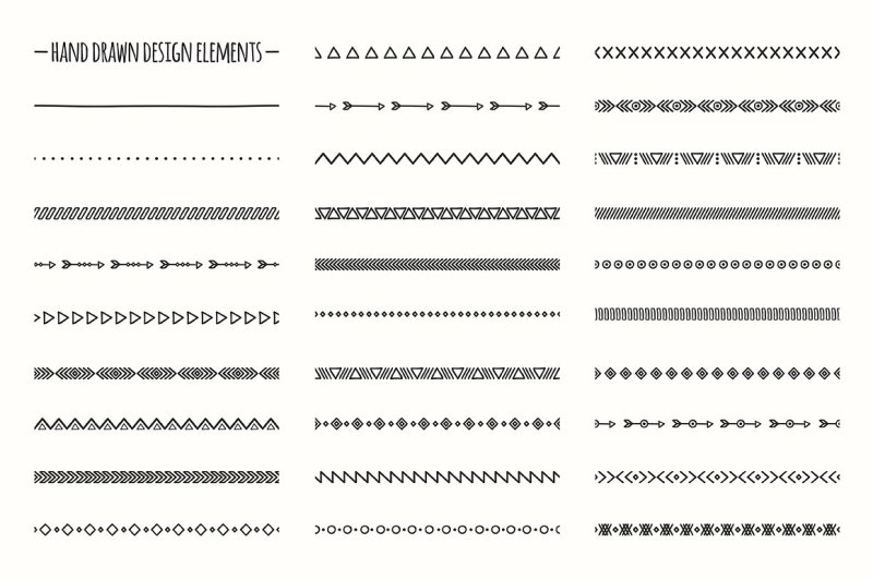 line-doodle-brushes-hand-borders-pack
