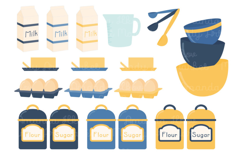 navy-and-yellow-baking-clipart-and-vectors
