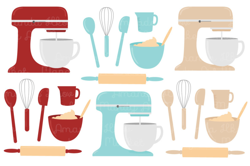 vector-baking-clipart-in-red-and-robin-egg
