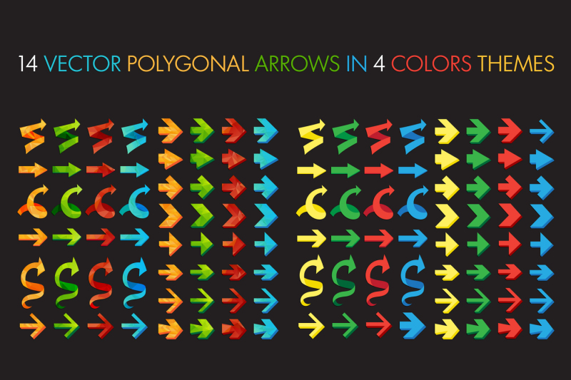 polygonal-arrows-set