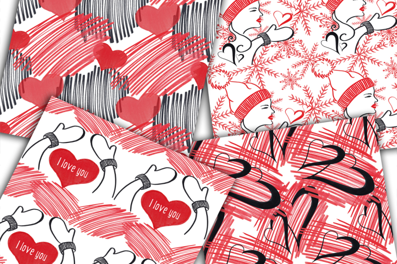 hand-drawn-february-digital-papers-pack