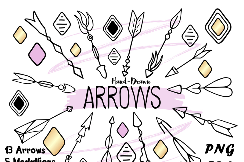 tribal-arrows-clipart-boho-print-seamless-patterns