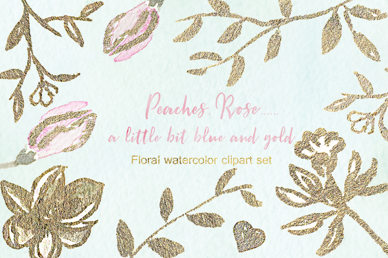 peaches-roses-wisteria-watercolor-clipart