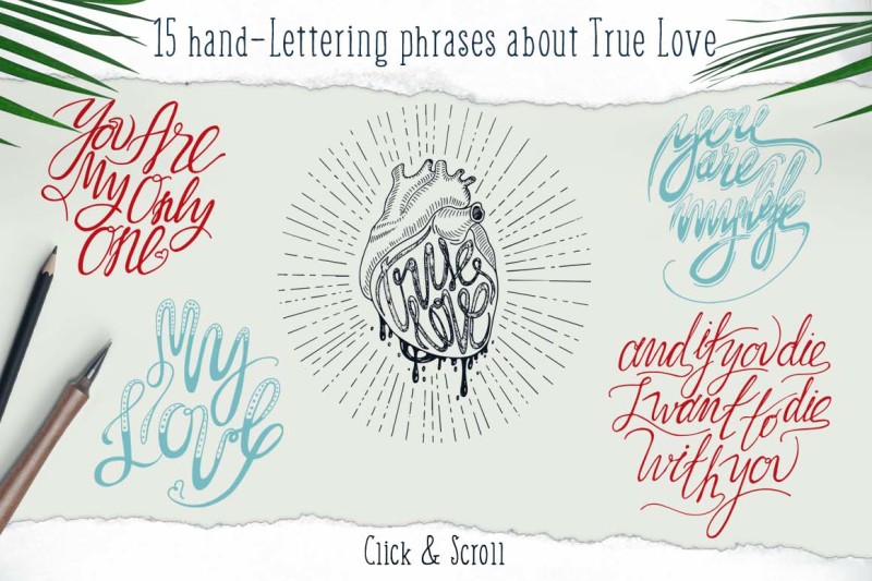 true-love-hand-lettering-set