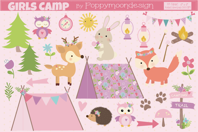 girls-camp-clipart