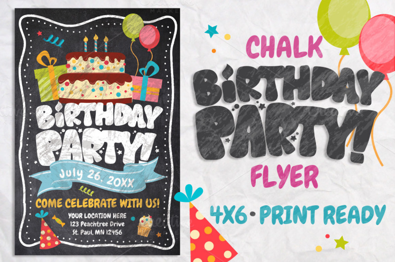 chalk-birthday-flyer