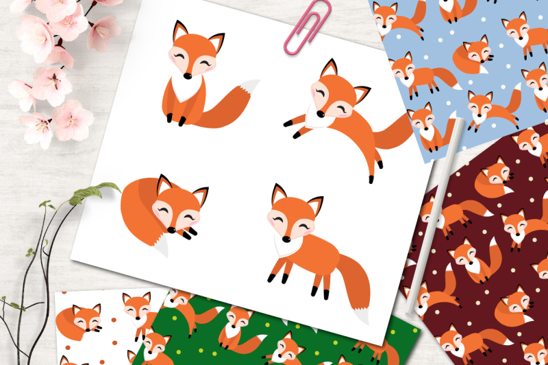 cute-fox-patterns