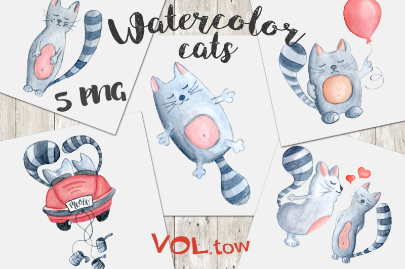 watercolor-cats-clipart-vol-2