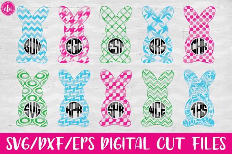 monogram-pattern-bunny-svg-dxf-eps-cut-files