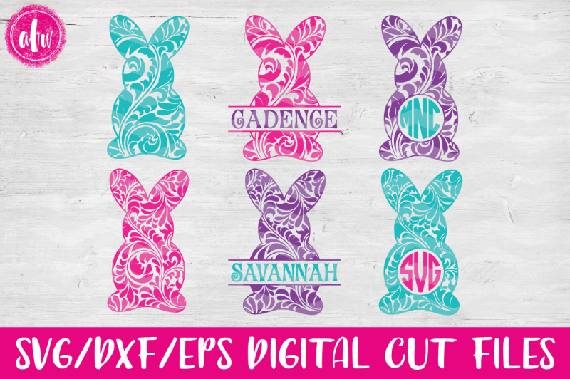 flourish-pattern-bunny-svg-dxf-eps-cut-files