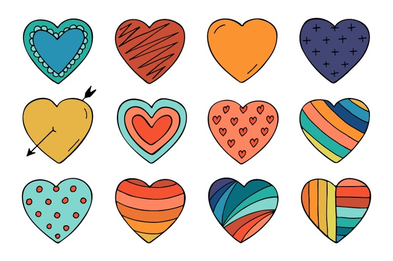 collection-of-color-hearts-pattern