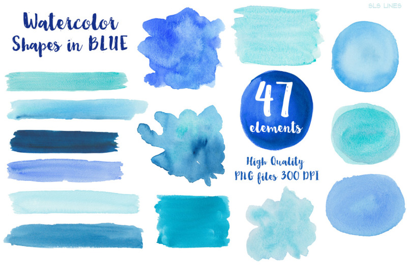 blue-watercolor-balls-and-shapes