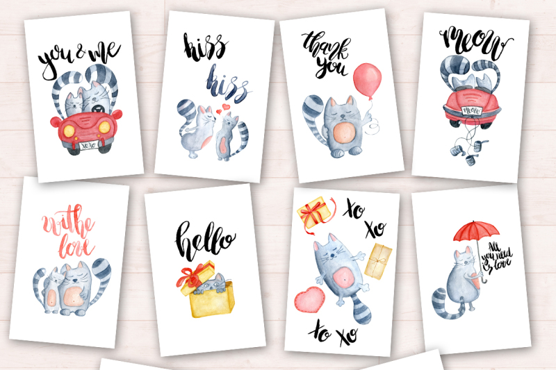 10-valentine-039-s-day-romantic-watercolor-cards-with-cats