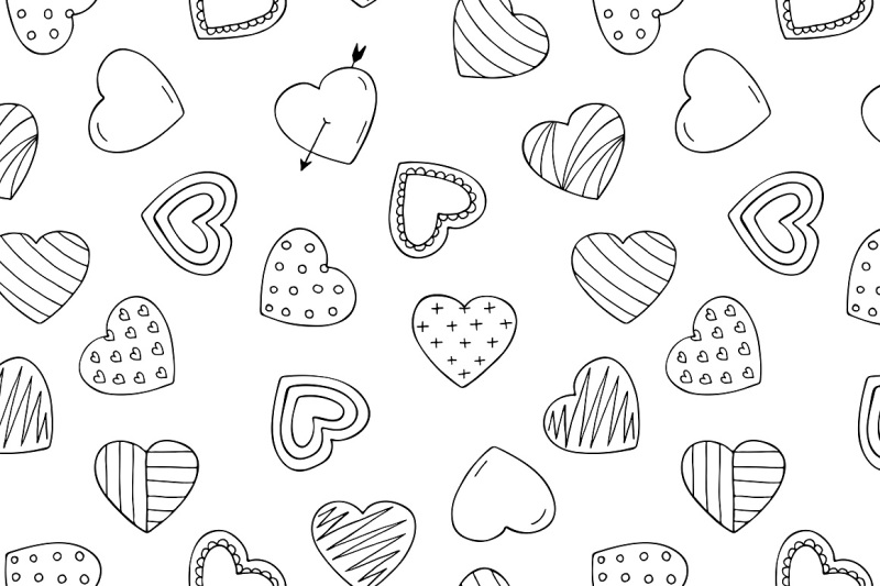 hand-drawn-hearts-seamless-pattern