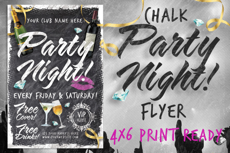 chalk-party-night-flyer