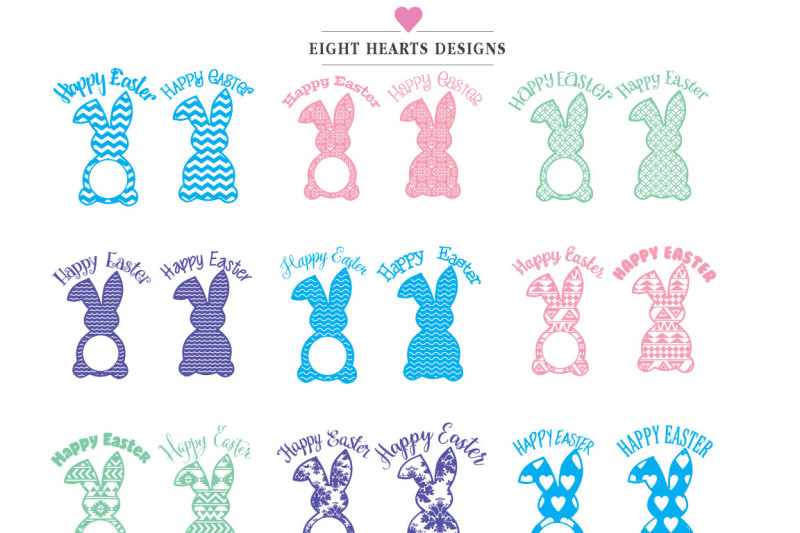 easter-bunny-monogram-bundle-of-12-bunnies-differnt-colours-tshirt-mug-tile-easter-basket