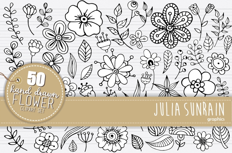 flower-doodle-clipart-and-vector-set