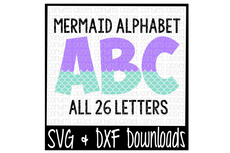 Mermaid Alphabet * Mermaid Pattern Cut File Free SVG CUt Files