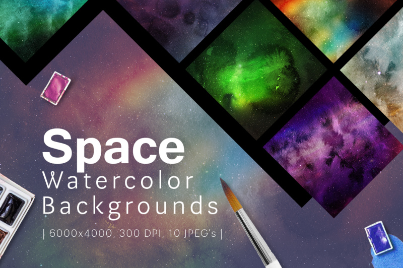 space-watercolor-backgrounds