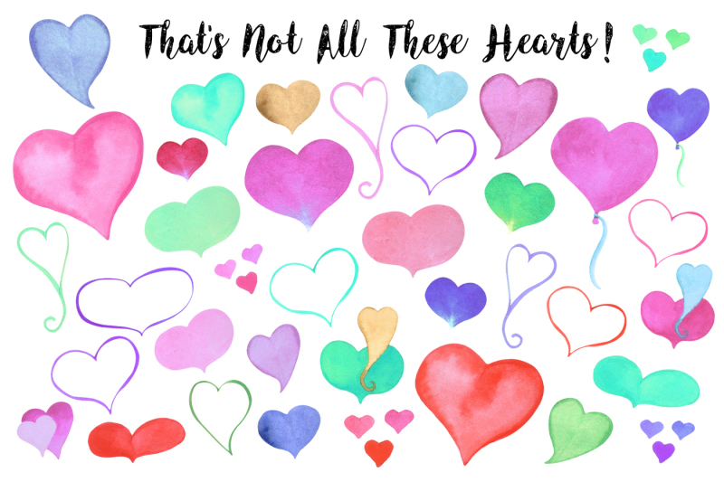 watercolor-hearts-clipart-collection
