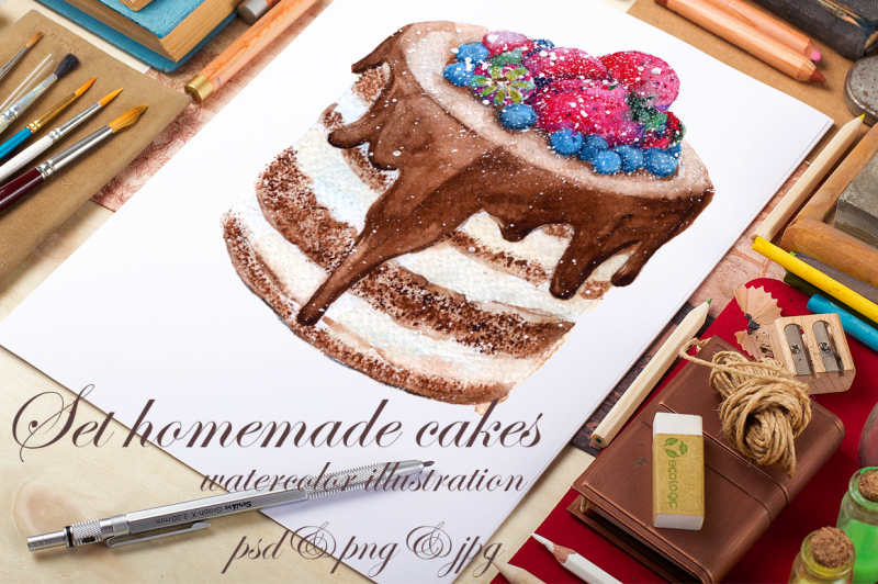watercolor-illustration-of-cake