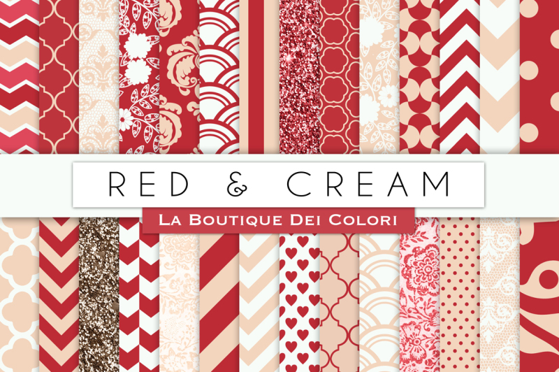 red-and-cream-digital-papers